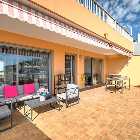 'L'Alicante Proche' Gare, Terrasse, Vue Mer Menton Buitenkant foto