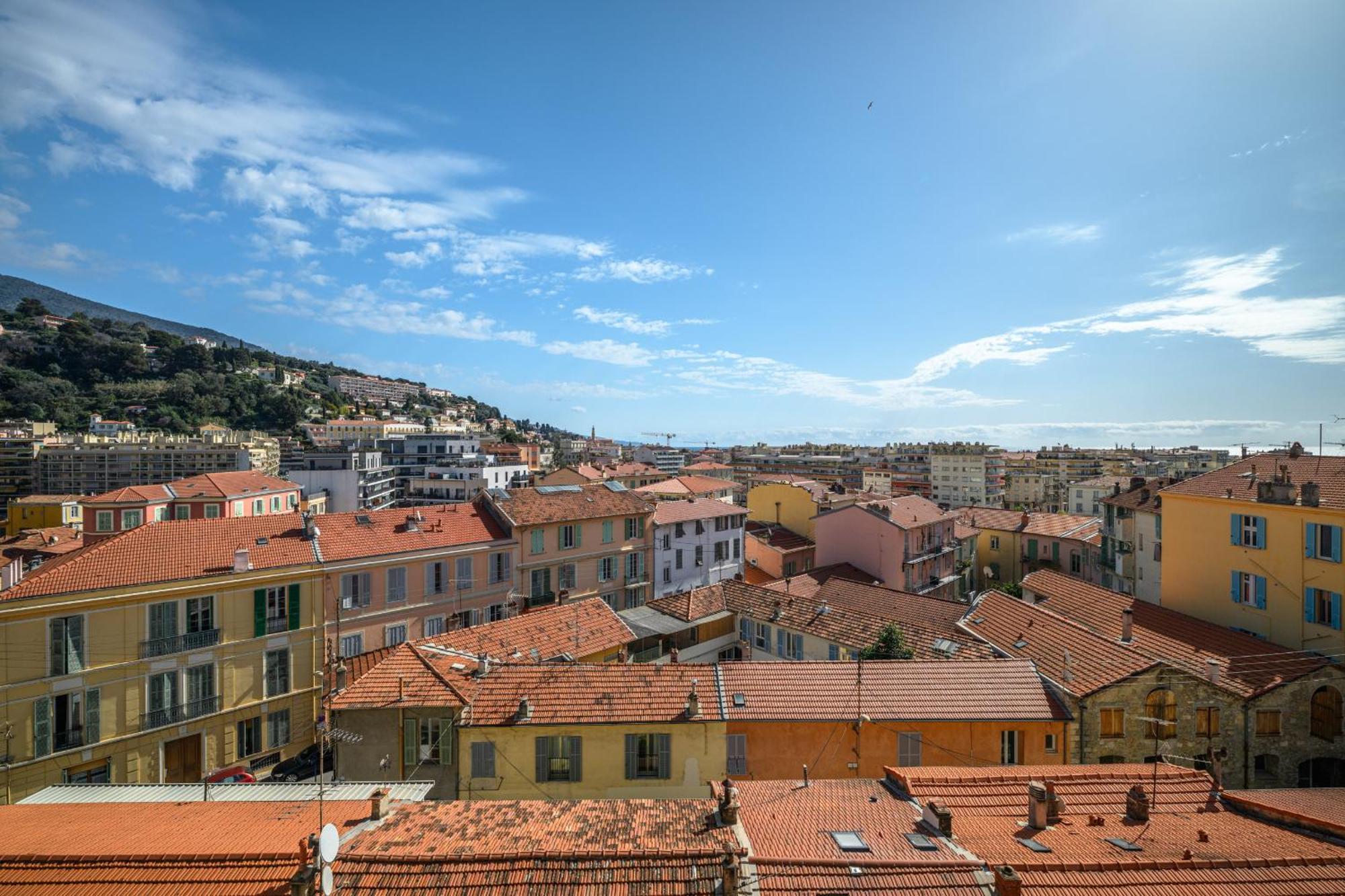'L'Alicante Proche' Gare, Terrasse, Vue Mer Menton Buitenkant foto