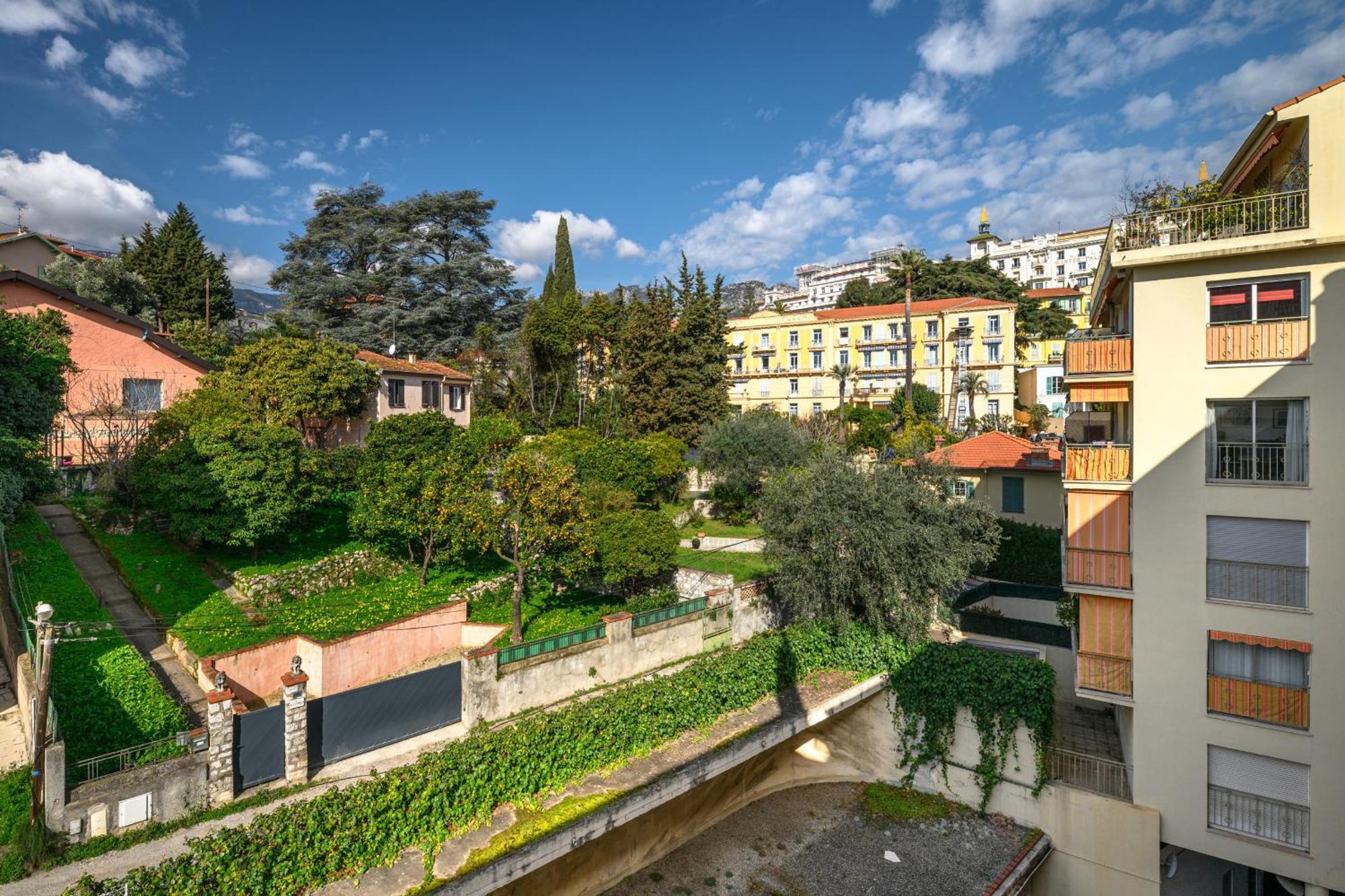 'L'Alicante Proche' Gare, Terrasse, Vue Mer Menton Buitenkant foto