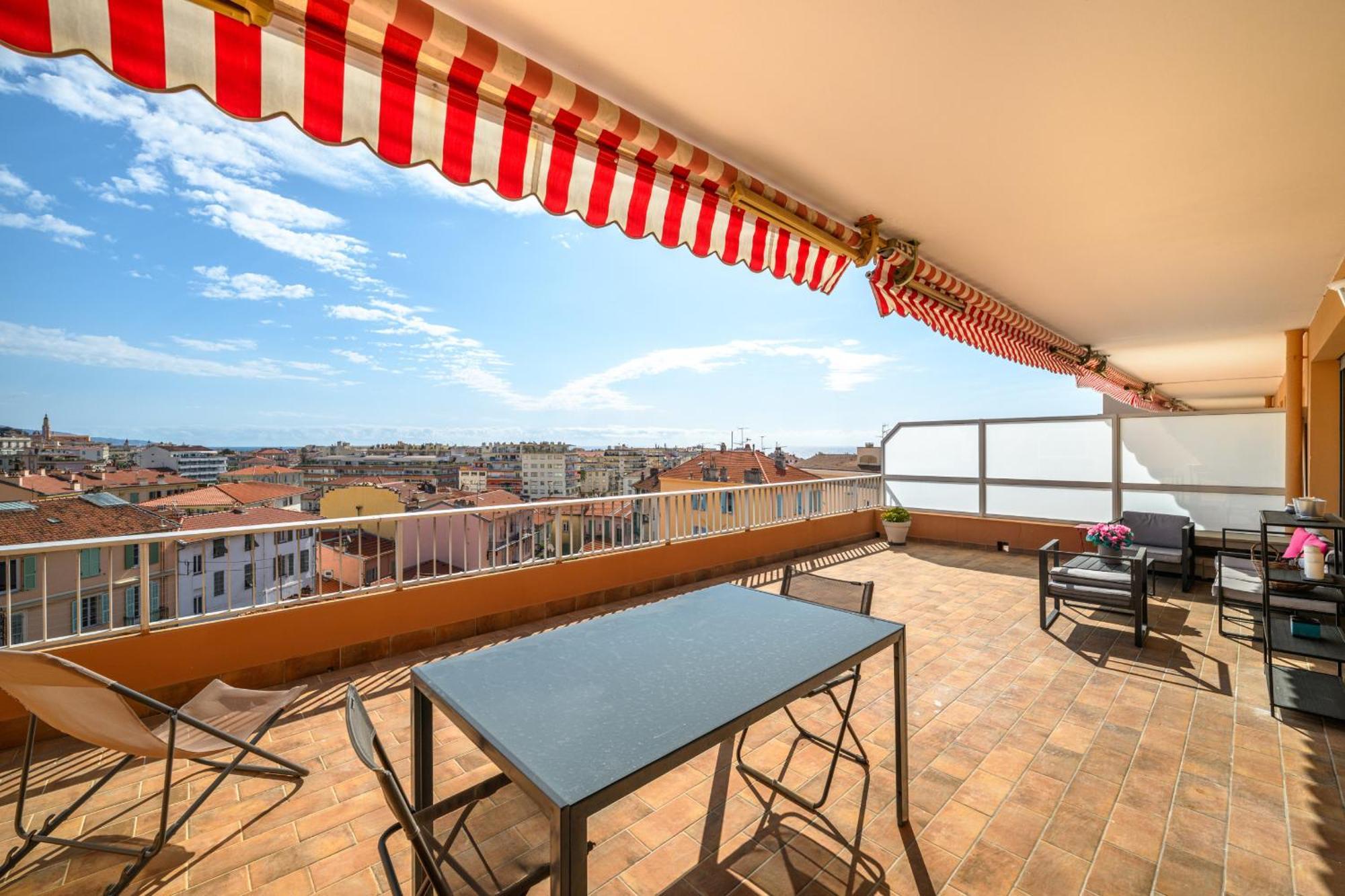 'L'Alicante Proche' Gare, Terrasse, Vue Mer Menton Buitenkant foto