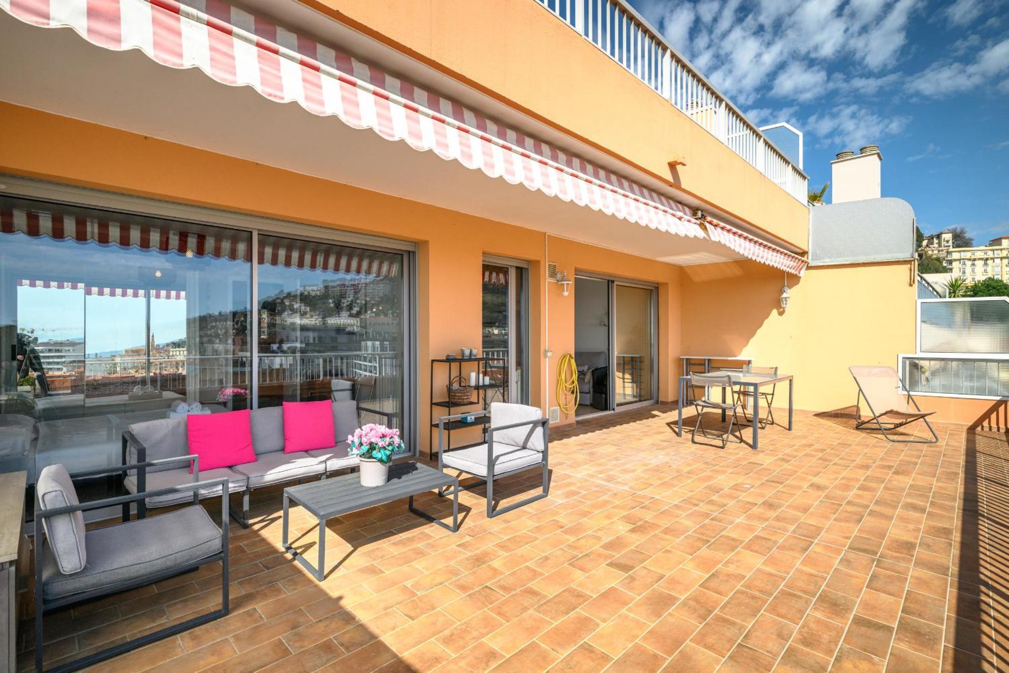 'L'Alicante Proche' Gare, Terrasse, Vue Mer Menton Buitenkant foto